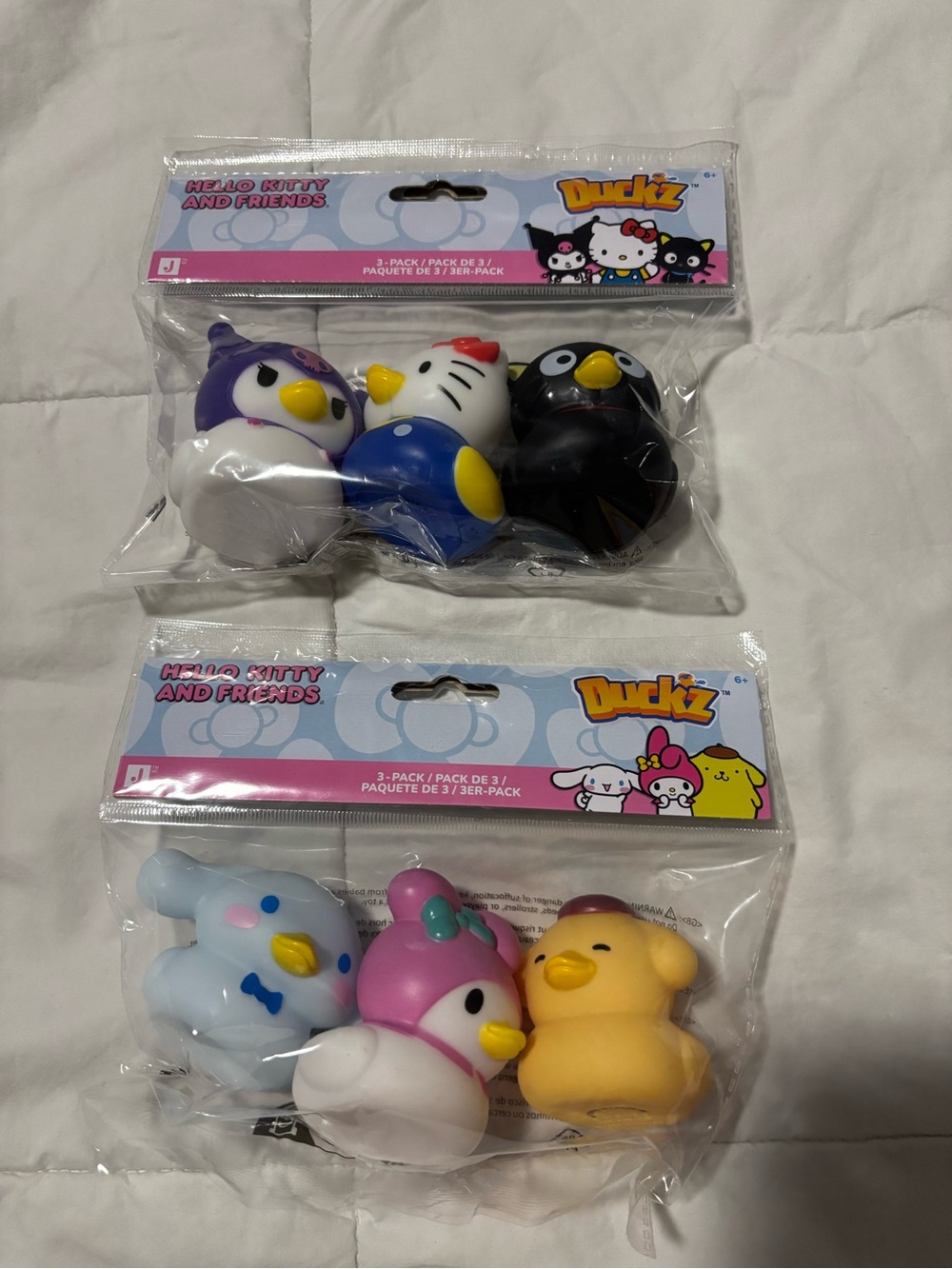 Hello Kitty Characters as Bath Ducks Set Comes with 2 Packs